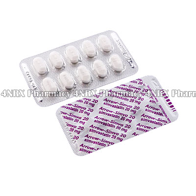Arrow-Simva (Simvastatin) - 20mg (90 Tablets)